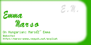 emma marso business card